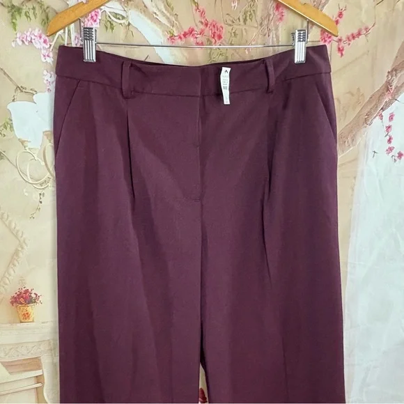 NEW Talbots TALBOTS WESTON PANTS in Deep Burgundy - Picture 3 of 9